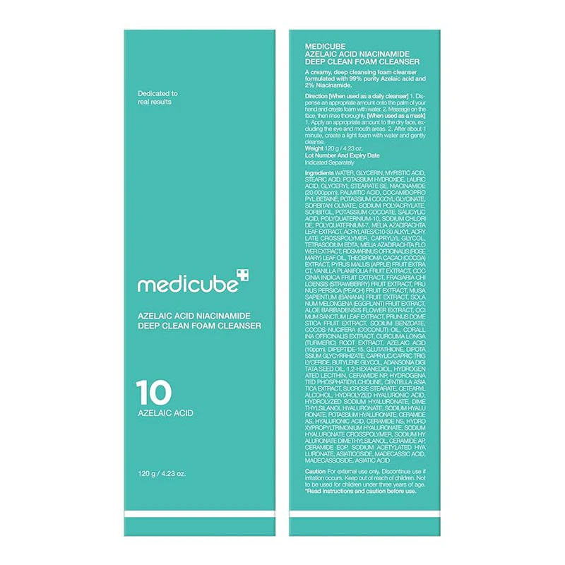 Azelaic Acid Niacinamide Deep Clean Foam Cleanser 120g