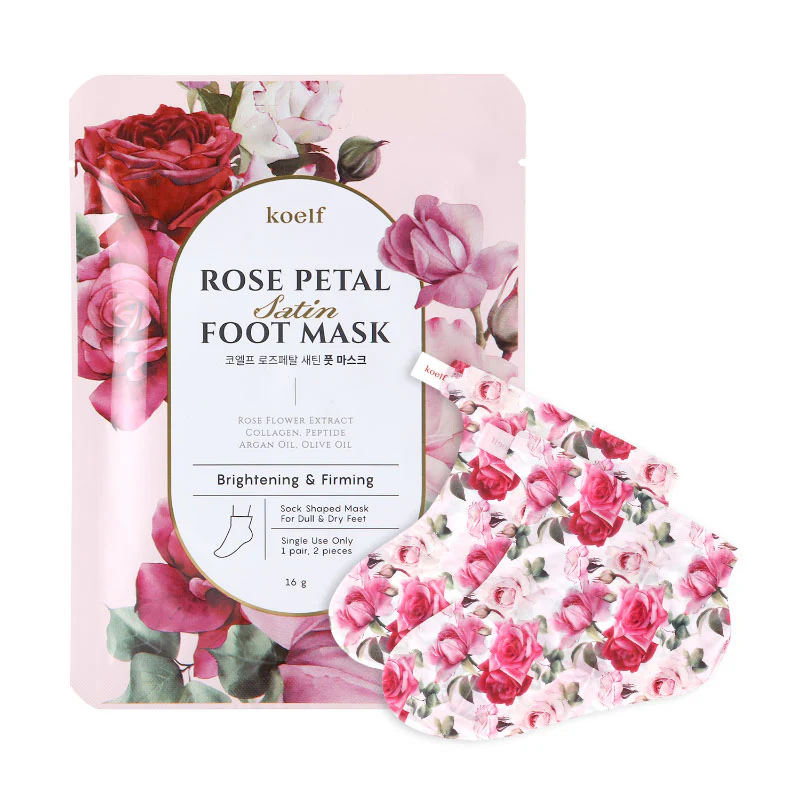 Koelf Rose Petal Satin Foot Mask 16g (1 Pair)