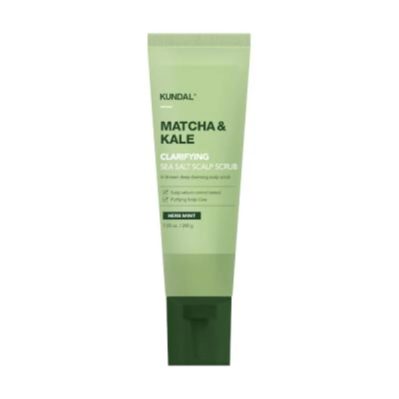 Matcha & Kale Clarifying Sea Salt Scalp Scrub 200g - Herb Mint