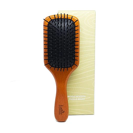 Middle Wooden Paddle Brush 1 Pc