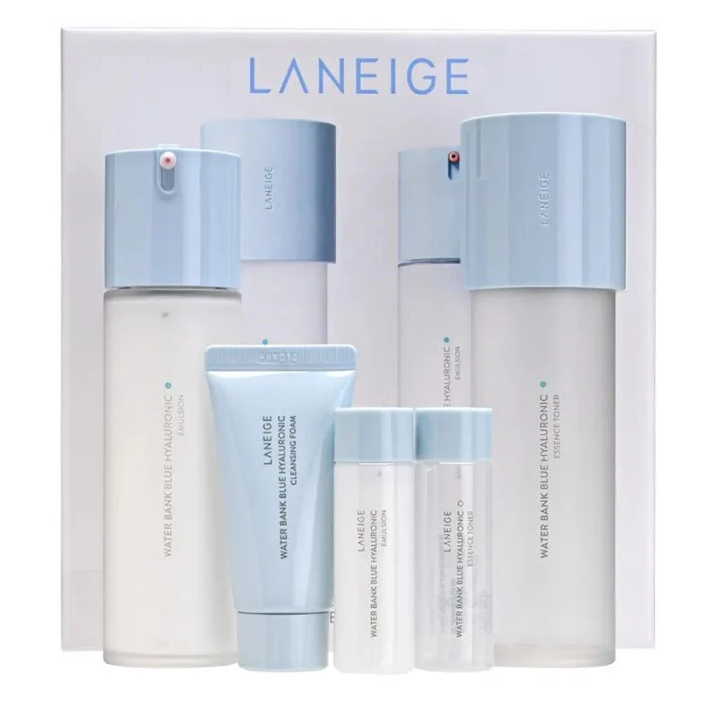 Water Bank Blue Hyaluronic 2 Step Essential Set for Combination to Oily Skin (5 pcs)