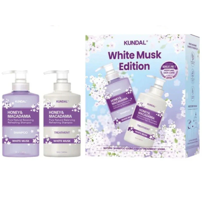 White Musk Edition - Honey & Macadamia Shampoo + Treatment Set 500ml